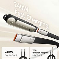 Câble de charge rapide 240W, câble USB Type C, cordon de chargeur haute vitesse pour smartphones