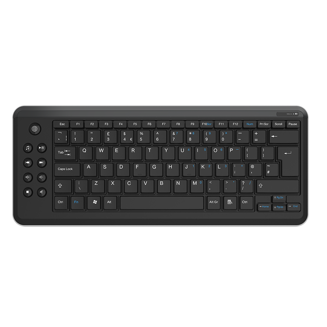 AIKUN AX8500 Wireless 2.4Ghz Keyboard, Comfortable Ultra thin Keyboard, Multimedia Keys,Chocolate Keycaps ( Black Color )
