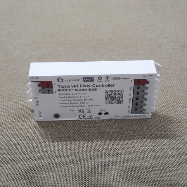 Hot Sale GL-SPI-206P Push Dimming ZigBee Smart SPI LED RGBW RGBCCT Pixel Strip Remote Control Tuya App Group Control 30M Range