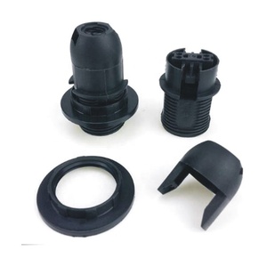 Plastic Half <strong>Threaded</strong> Bulb <strong>Lamp</strong> <strong>Socket</strong> with <strong>Ring</strong> CE E12 - Product Image 3