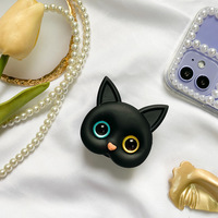 Nouvel arrivage de support de téléphone portable avec prise en main, accessoires de téléphone portable, cadeau promotionnel de dessin animé de chat 3D, support de téléphone portable de Table