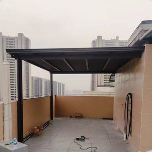 Amas Great Wall Panneaux Carport <span class=keywords><strong>Toit</strong></span> en aluminium ondulé avec pare-soleil <span class=keywords><strong>Bois</strong></span> traité sous pression Naturel pour abris de parking - Product Image 1