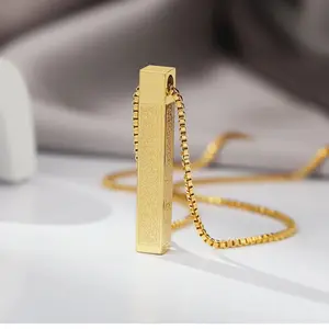 Ayatul Kursi 3d Bar Islam Pendant Arabic Necklace Muslim Pendant Eid Gift Ramadan Gift Arabic 3d Bar Necklace Islamic Jewelry