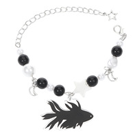 Nuevo Conjunto de Pulseras de Cuentas Coloridas de Estilo Punk, 2 Piezas, Pulsera de Plata con Notas Musicales, Estrellas, Sol y Luna para Mujer, Regalo de Joyería para Mejor Amiga