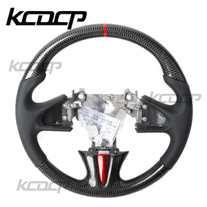 Volant personnalisé en cuir perforé en fibre de carbone véritable pour Infiniti Q30 Q50 QX50 Q60 QX60 - Product Image 6