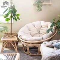Authentic Rattan Papasan Chair: Elegant Natural Rattan Craftsmanship for Cozy Living