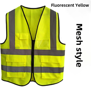 Gilet de sécurité haute visibilité en polyester orange pour femmes avec logo personnalisé, vente en gros, vêtements de travail pour la construction routière - Product Image 5