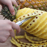 Concurrerende prijs roestvrijstalen V-vormige ananas schiller fruitspatel voor thuis/keuken