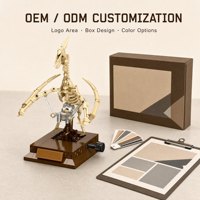 Ensemble de blocs de construction OEM personnalisés sur le thème des fossiles de dinosaures, modèle d'exposition de pterosaure, jouet éducatif pour enfants, collection STEM, décoration, vente en gros