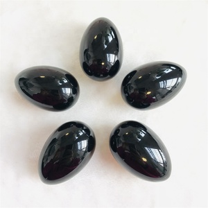 Vente en gros Oeuf en cristal d'obsidienne noire avec force vaginale naturelle et sûre pour femme - Product Image 2