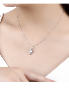 S925 <b>Sterling</b> <b>Silver</b> Twisted Zircon <b>Necklace</b> For <b>Women</b> Luxury Clavicle Chain Daily Gift Elegant Versatile <b>Silver</b> Jewelry - Product Image 4