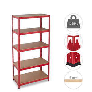 מדפי אחסון תעשייתיים קלים, מתלה כלים, מערכת מדפים ממתכת, מדף לשימוש במחסן - Product Image 5