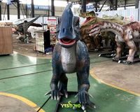 Dinosaures grandeur nature, modèle électronique de Parasaurolophus animatronique pour exposition Jurassic Park