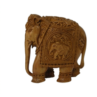 Sculptures d'éléphants en bois de santal, éléphant sculpté en bois de santal - Art populaire, respectueux de l'environnement, Japon