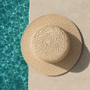 Sombrero de Paja Beige Hecho a Mano con Ala Ancha, Color Sólido, Unisex, para Adultos, Verano, Playa, Aire Libre, Casual, Étnico, Estilo Bali, Protección Solar - Product Image 2