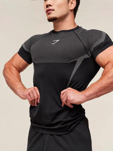 מתעמל ספורט ריצה חדש כושר גופני עליון מזדמנים נשיפה הדוקה שרוול קצר - Product Image 5