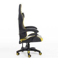 Chaise de jeu ergonomique inclinable en cuir de qualité supérieure, pivotante et réglable, pour e-sport et ordinateur