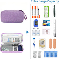 Refroidisseur d'insuline étui de voyage EVA isolation étui de médecine de voyage EVA étui de rangement pour moniteur de glycémie