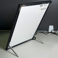 Cadre d'affichage LED ultra-plat A4 en aluminium avec verre trempé, boîte lumineuse publicitaire rétroéclairée DC12V, fourni par l'usine