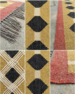 Diamond Geometric Handwoven Jute <b>Runner</b> <b>Rug</b> Boho Farmhouse Carpet Rustic Floor Decor for Entryway <b>Hallway</b> and Home Interior - Product Image 3
