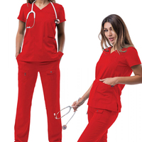 Blouses d'allaitement uniformes ensembles nom marque blouses vente en gros femmes soins de santé tunique courte blanche pour hôpital 50 ensembles tissé personnalisé