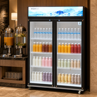 Réfrigérateur commercial intégré avec congélateur, vitrine de bar à bière, réfrigérateur de supermarché, présentoir en verre