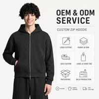 Sweat à capuche zippé en molleton bouclette 360 GSM, coupe ample et carrée, épais, pour homme, style streetwear américain, fourniture marque privée