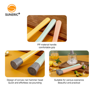Accessori Bar in plastica PP 20cm Cocktail Muddler per Mojito <span class=keywords><strong>limonata</strong></span> limone schiacciatore uva e frutta frantoio ghiaccio frantoio Muddler - Product Image 3