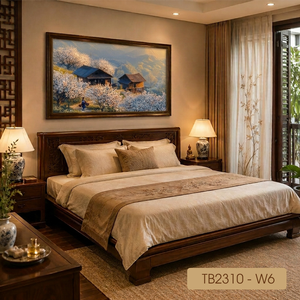 Pintura al Óleo de Paisaje Rural Vietnamita Premium, Hecha a Mano sobre Lienzo, Decoración para el Hogar, Vietnam OEM ODM, Modelo de Pueblo Vietnamita TB2310-W6 - Product Image 5