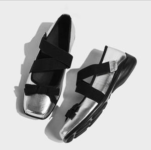 Bailarinas de corte profundo para mujer, ligeras e informales, con un botón de cierre, punta redonda, estilo moderno. - Product Image 4