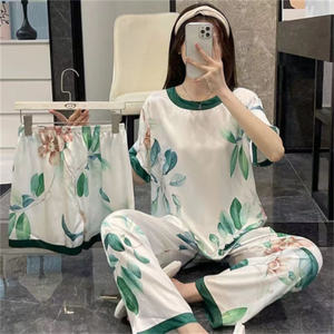 ชุดนอนผู้หญิงแบบเกาหลีพิมพ์ลายการ์ตูนการ์ตูนชุดใส่อยู่บ้านแบบลำลองกางเกงขาสั้นแขนสั้นกางเกง3ชิ้นชุดนอนสำ<span class=keywords><strong>ห</strong></span>รับผู้ชาย - Product Image 5