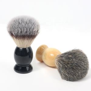 Jabón de alta calidad Original <span class=keywords><strong>barba</strong></span> pura cara negra madera venta al por mayor Etiqueta Privada madera de bambú hombres brocha de afeitar tejón - Product Image 6