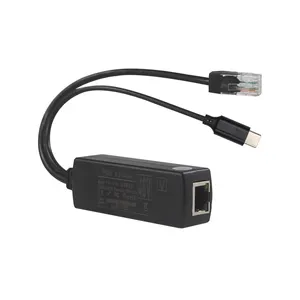 Alimentatore attivo di alta qualità 110-240V presa di tipo C ingresso RJ45 12 POE 24V 0.5A adattatore per telecamera IP di alimentazione