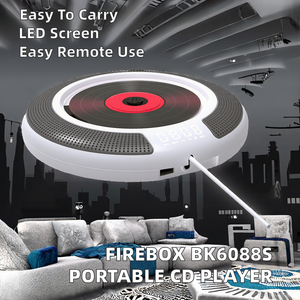 Lecteur <span class=keywords><strong>CD</strong></span> portable Hi-Fi MP3 AC FIREBOX BK6088S, <span class=keywords><strong>radio</strong></span> FM, USB/SD, écran LED, sortie 5-10W, télécommande, haut-parleur sans fil, ordinateur portable - Product Image 2