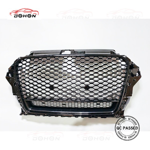 Grille avant pour Audi <span class=keywords><strong>A3</strong></span>/S3 mise à niveau RS3 Cool pleine maille nid d'abeille avant Design nouveau matériau ABS 2013 2014 2015 <span class=keywords><strong>A3</strong></span> <span class=keywords><strong>8V</strong></span> - Product Image 4