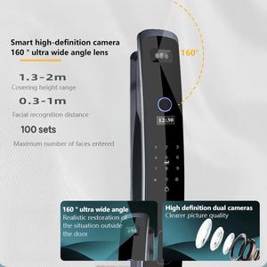 Cerradura Inteligente para Puerta sin Llave con Wi-Fi, Cámara, Huella Dactilar, Reconocimiento Facial y Llaves para Puertas de Madera/Acero - Product Image 5