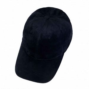 Gorra de béisbol unisex de 6 paneles con visera curva, diseño de letras en color sólido, de terciopelo de lana/poliéster, cálida, común, plateada, al por mayor y personalizada. - Product Image 2
