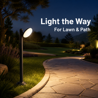 Lampe LED de jardin minimaliste de style nordique, revêtement antirouille, 10W, 40/60/80cm, pour entrée de villa, décoration de jardin