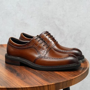 Chaussures habillées et décontractées en cuir pour hommes – Automne, à lacets, légères, pour affaires, durables, antidérapantes, pour les fêtes - Product Image 3