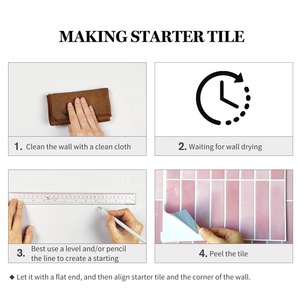 Nuevas Baldosas de Cocina Autoadhesivas con Diseño <span class=keywords><strong>Rosa</strong></span>, Decoración de Pared 3D, Adhesivo de Pared - Product Image 3