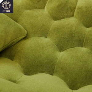 أريكة فقاعية فاخرة باللون الأصفر من boibos بتصميم جديد مخصصة بمقعدين أريكة فقاعية مخملية من روش بوبوا خضراء - Product Image 4