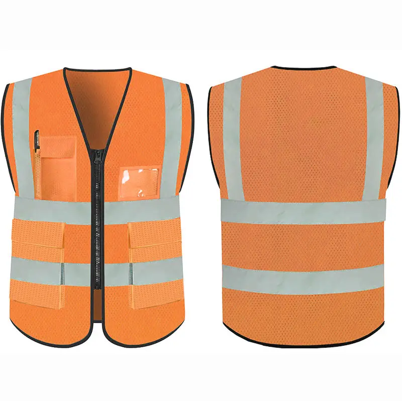 OEM道路高視認性ベストメッシュニットジャケットクイックドライポロシャツ高視認性安全ベストクラス3反射テープ