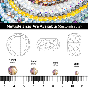 Giá nhà máy bán buôn Chất lượng cao pha lê hạt 8 mét và pha lê hạt đối với trang sức làm - Product Image 3