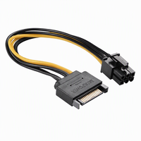 Kabel Splitter SATA 1 ke 2 Model 168 20cm untuk Adaptor Data PC, Kabel Daya Internal Khusus