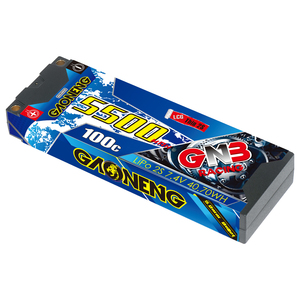 GNB GAONENG LCG 5500MAH 2S 7.4V 100C 200C 锂电池硬壳 5.0mm 5mm 子弹型遥控车 1:10 1/10 从 5000MAH 5200MAH 更新为 5500MAH - Product Image 1