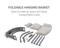 Uland mobilier d'extérieur jardin adulte suspendu oeuf balançoire chaise avec support en métal en osier rotin balançoire extérieure