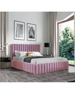 Lit plateforme d'hôtel de luxe Lit simple King et Queen Size Cadre de lit en cuir rembourré souple avec mousse pour chambres à coucher