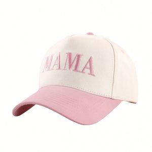 หมวกเบสบอลแฟชั่นลำลองปักลาย MAMA แบบ 5 แผ่น สีทูโทน - Product Image 5
