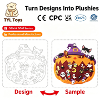 Kit de loisirs créatifs en feutre assorti, fait main, pour la décoration des fêtes d'automne, de Thanksgiving et d'Halloween, activité pour enfants, couture artisanale