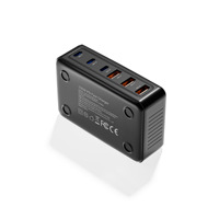 Pengisi Daya Meja Multi-port USB-A/USB-C 100W PD Pengisian Cepat Terlaris Lintas Negara untuk / Ponsel Tablet